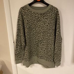 American Eagle animal print crewneck sweater